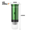 Máquina de Café Espresso Portátil 3 em 1 – 20 Bares de Pressão, Recarregável via USB, Para Cápsulas e Café Moído