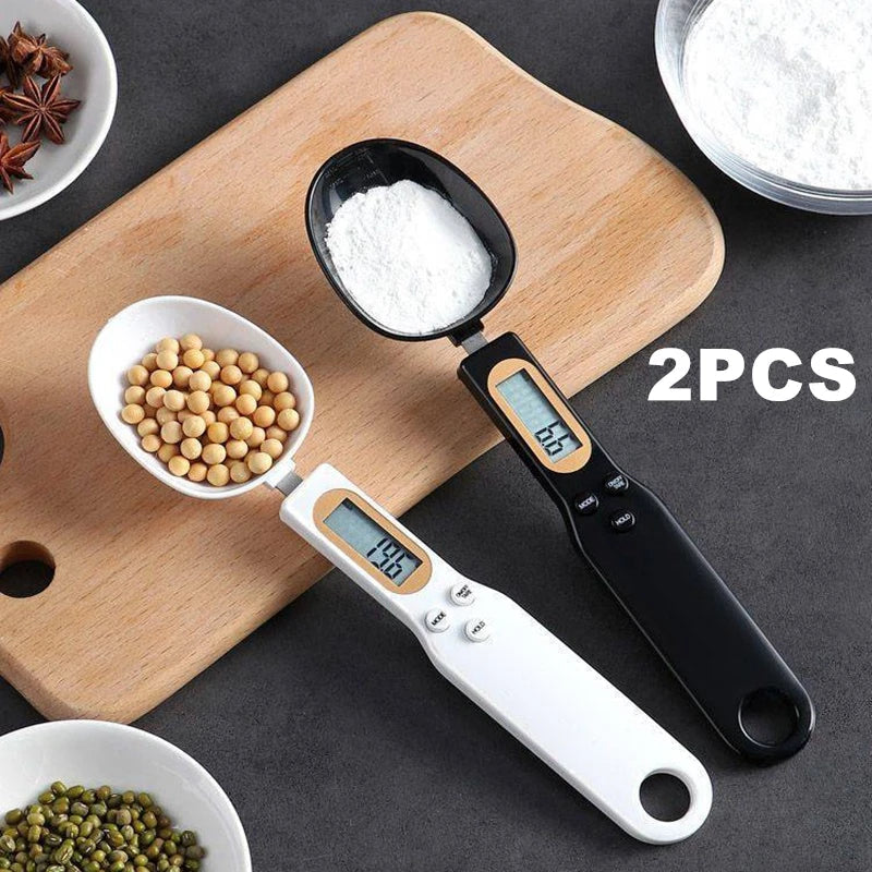 Mini Colher Balança Digital – LCD, Alta Precisão 0,1–500g para Café, Farinha, Leite e Confeitaria