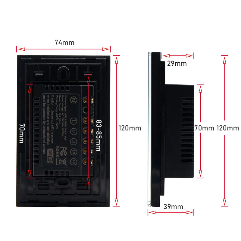 Interruptor Inteligente Wi-Fi Touch com Alexa e Tuya – Controle por Voz e Automação Residencial