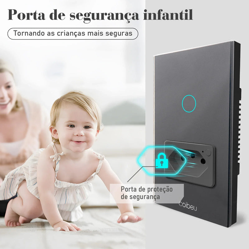 Interruptor Inteligente Wi-Fi Touch com Alexa e Tuya – Controle por Voz e Automação Residencial
