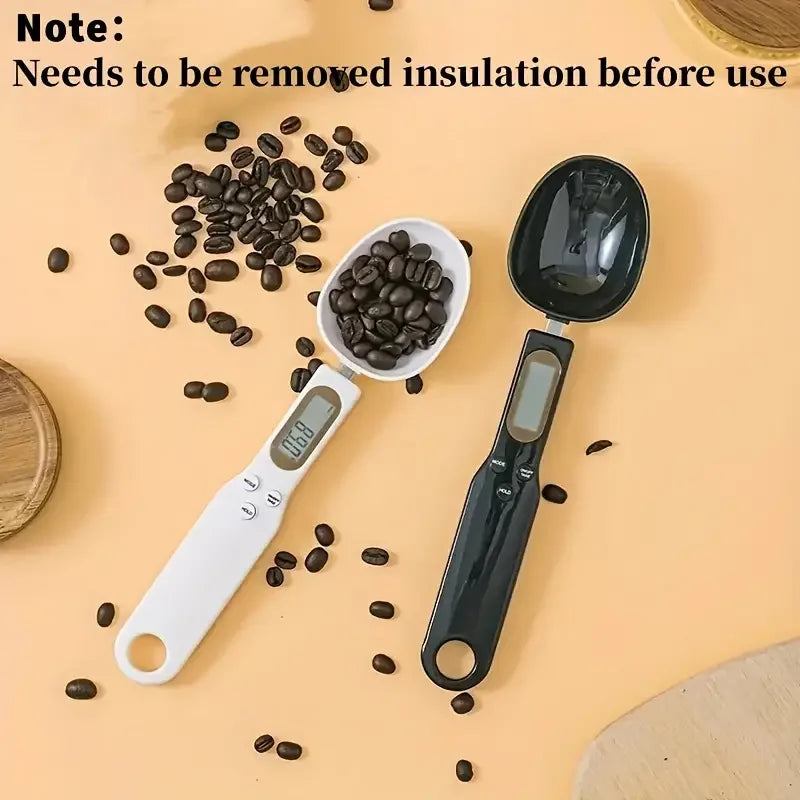 Mini Colher Balança Digital – LCD, Alta Precisão 0,1–500g para Café, Farinha, Leite e Confeitaria